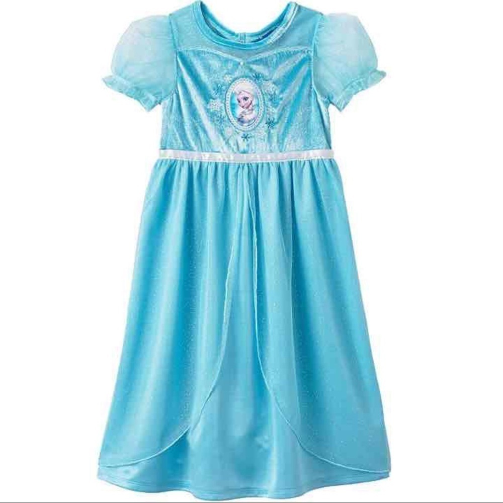 (NWT) Disney Frozen Elsa Nightgown in Aqua, Size: 2T